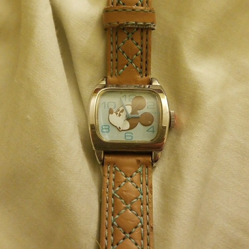 Genuine leather Disney watch